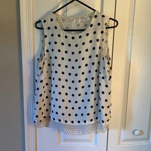 Black and White Polka Dot Top